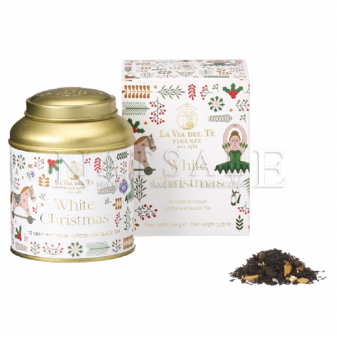 Snak - La Via del Tè - Black Tea and Spices White Christmas - can 100g | Christmas Tea | Erboristeria Natsabe: online selling