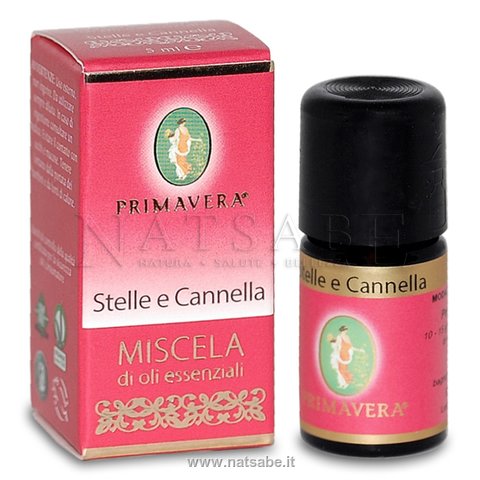 Primavera - Miscela di oli essenziali Stelle e Cannella - 5 ml | Miscele di oli essenziali puri |  Erboristeria Natsabe: vendita online | erbe officinali, tisane, integratori