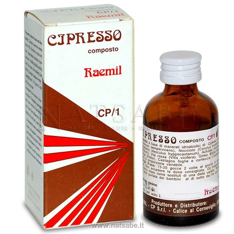 Raemil - Cipresso composto - 25 ml | Circolazione e ritenzione idrica |  Erboristeria Natsabe: vendita online | erbe officinali, tisane, integratori
