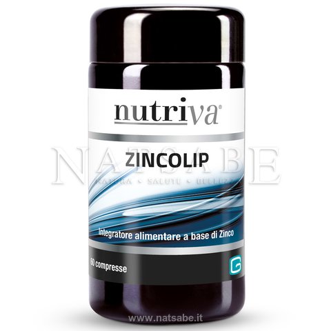 Giuriati Group - Nutriva - Zinco - Zincolip - 60 compresse da 300 mg | Vitamine e Sali minerali |  Erboristeria Natsabe: vendita online | erbe officinali, tisane, integratori