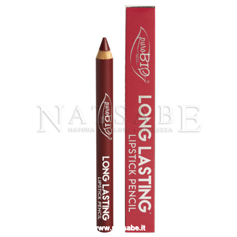 PuroBIO Cosmetics - Long Lasting Lipstick Pencil 014L - Rosso Fragola | Labbra - Lip Gloss e Lip Pencil |  Erboristeria Natsabe: vendita online | erbe officinali, tisane, integratori