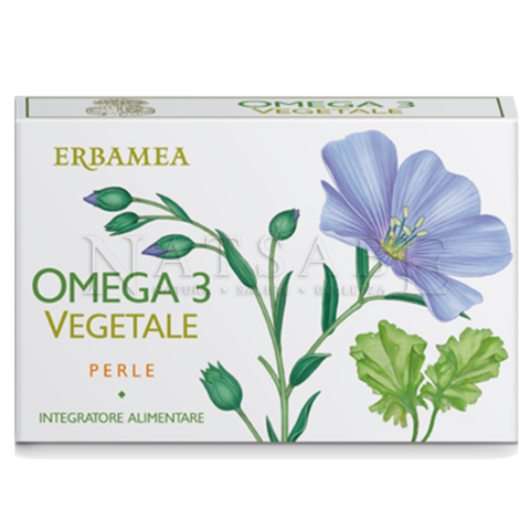 Erbamea - Omega 3 Vegetale - 30 perle da 1451 mg | Colesterolo e Trigliceridi |  Erboristeria Natsabe: vendita online | erbe officinali, tisane, integratori