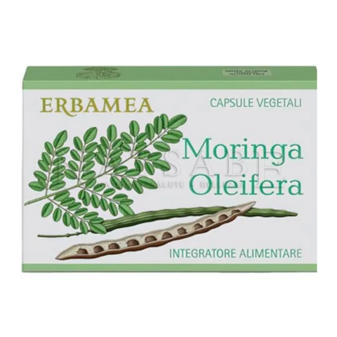 Erbamea - Moringa Oleifera - 24 capsule vegetali da 600 mg | Circolazione e ritenzione idrica |  Erboristeria Natsabe: vendita online | erbe officinali, tisane, integratori