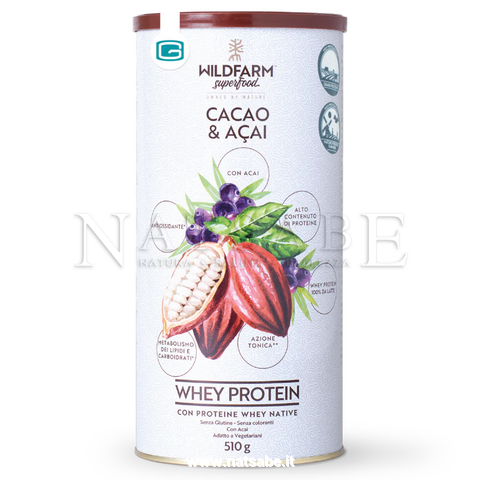 Wildfarm superfood - Whey Protein - cacao e acai - 510 g | Energy | Erboristeria Natsabe: online selling