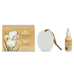 Iris Bianco - Medaglione in Ceramica per cassetti e armadi