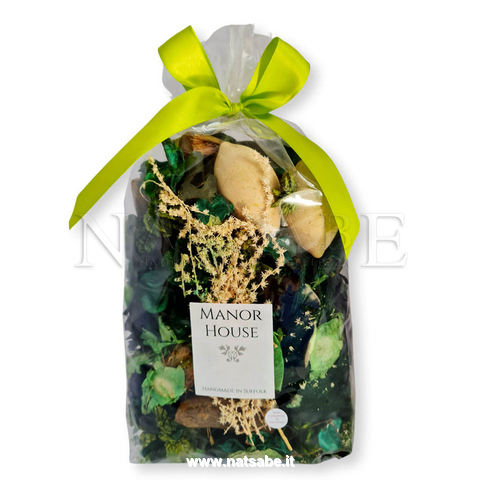 Manor House - Suffolk - Scented  pot pourri - Lime Cedarwood and Elderflower - 200 g | Scented Pot Pourri | Erboristeria Natsabe: online selling