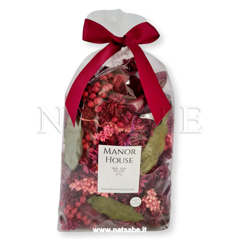 Manor House - Suffolk - Pot pourri Profumato - Raspberry and Pink Pepper - 200 g | Pot pourri profumati |  Erboristeria Natsabe: vendita online | erbe officinali, tisane, integratori