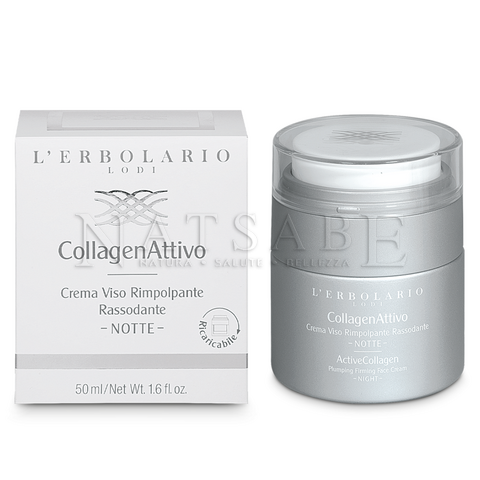 Erbolario - CollagenAttivo - Crema Viso Notte rimpolpante rassodante- 50 ml | Trattamenti intensivi |  Erboristeria Natsabe: vendita online | erbe officinali, tisane, integratori